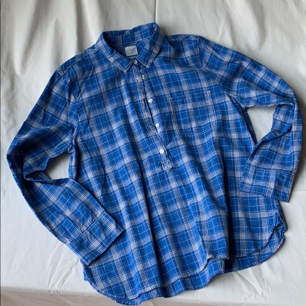 J Crew blue white tunic